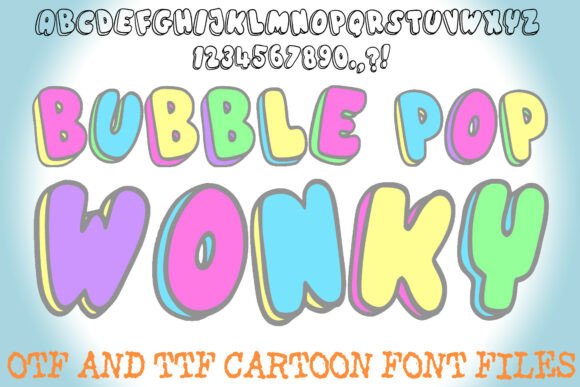 Bubble Pop Wonky: A Playful 3D Font for Creative Designs