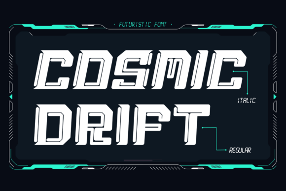 Cosmic Drift: A Futuristic Typeface for Dynamic Design