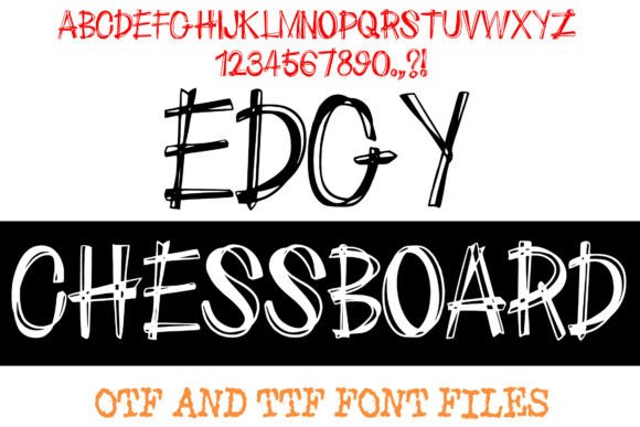 Edgy Chessboard Font: A Strategic Typeface for Bold Design Statements