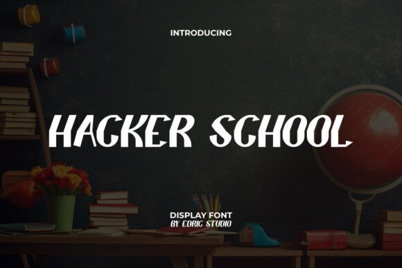 Hacker School: A Unique Techno-Inspired Display Font for Modern Design Needs
