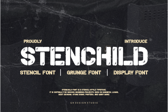 Stenchild: A Bold Display Font for Dynamic Design Projects