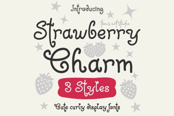 Strawberry Charm: A Whimsical Font Bundle for Modern Creatives
